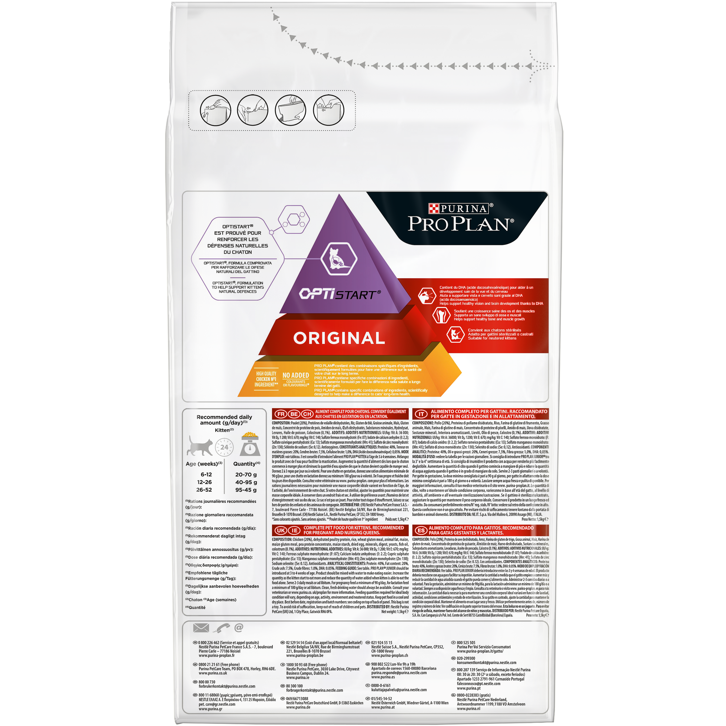 Purina Pro Plan OptiStart Original Kitten Poulet 1.5kg