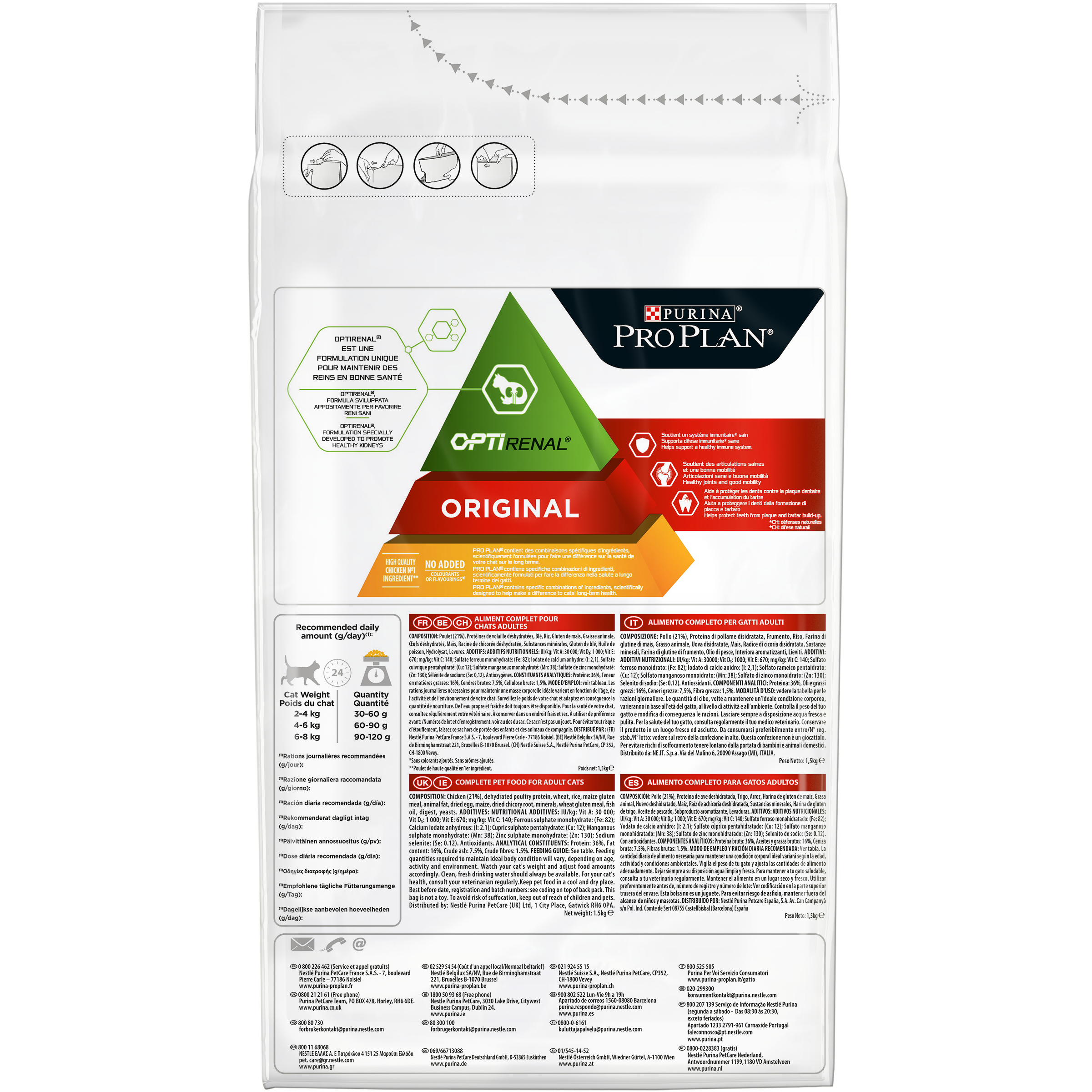 Purina Pro Plan OptiRenal Original Adult Poulet 1.5kg