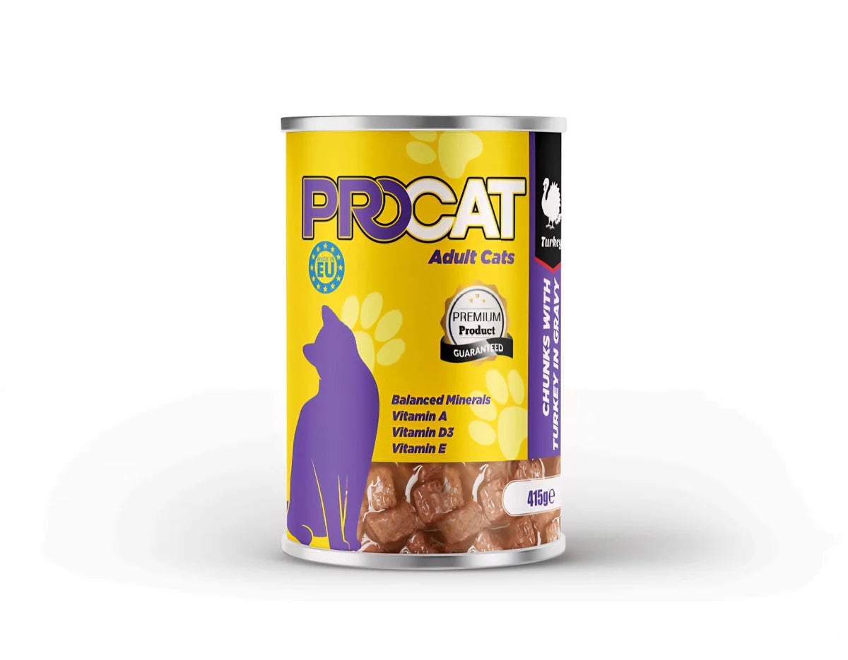 Cans Pro Cat Turkey Pieces 415g