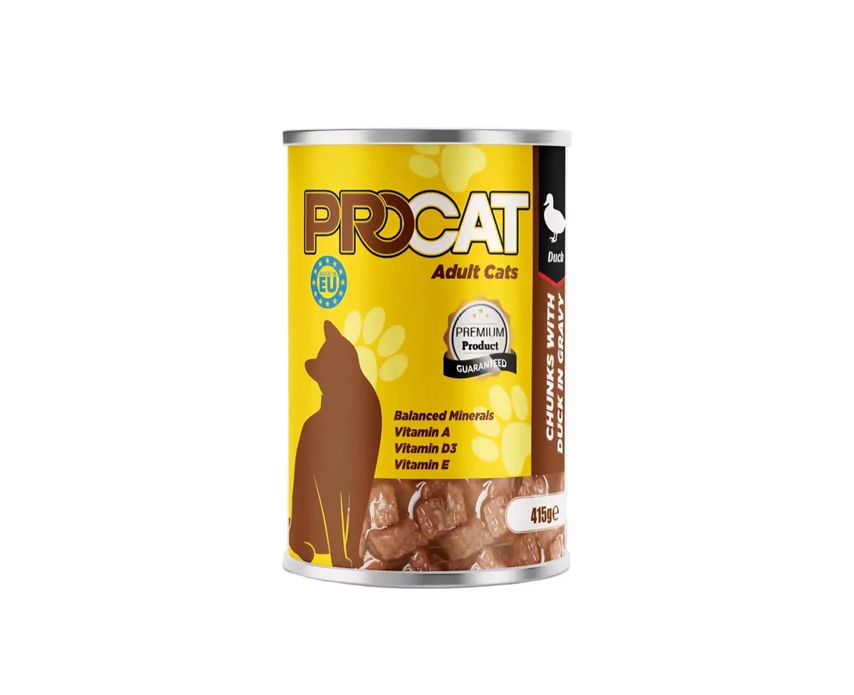 Cans Pro Cat Duck Pieces 415g
