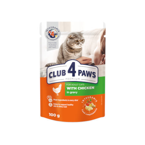 Pouch Club 4 Paws Adult Chicken 100g