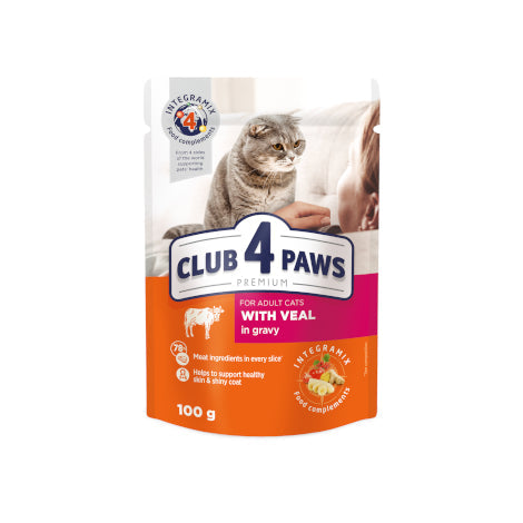 Pouch Club 4 Paws Adult Veal 100g