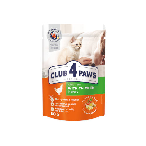 Pouch Club 4 Paws kitten Chicken 80g