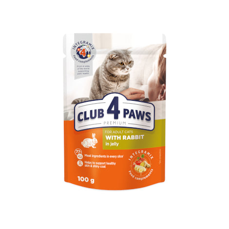 Pouch Club 4 Paws Adult Rabbit 100g