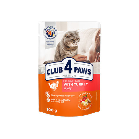 Pouch Club 4 Paws Adult Turkey 100g
