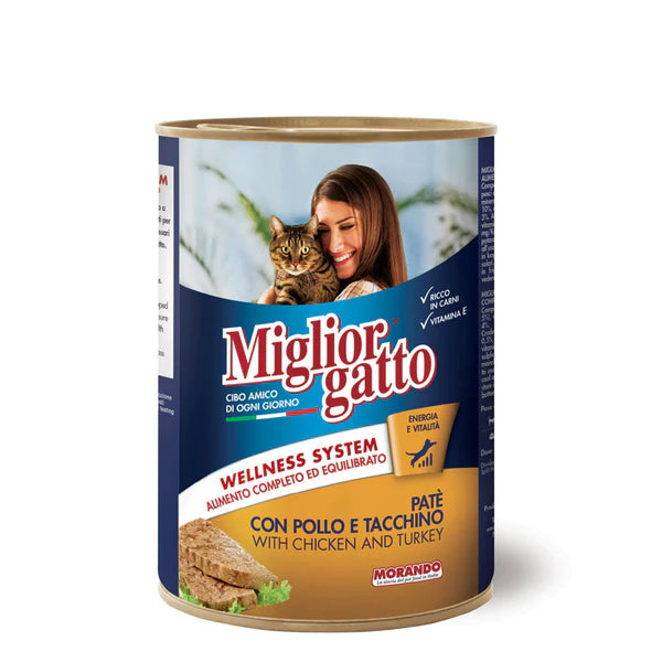 Miglior wet food for cats chicken & turkey 400g