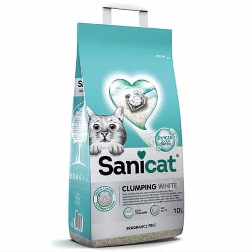 SANICAT Clumping White Fragrance Free - 10L