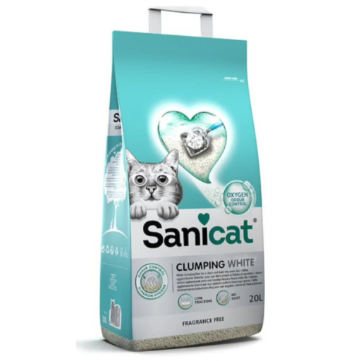SANI CAT Clumping White Fragrance Free - 20L
