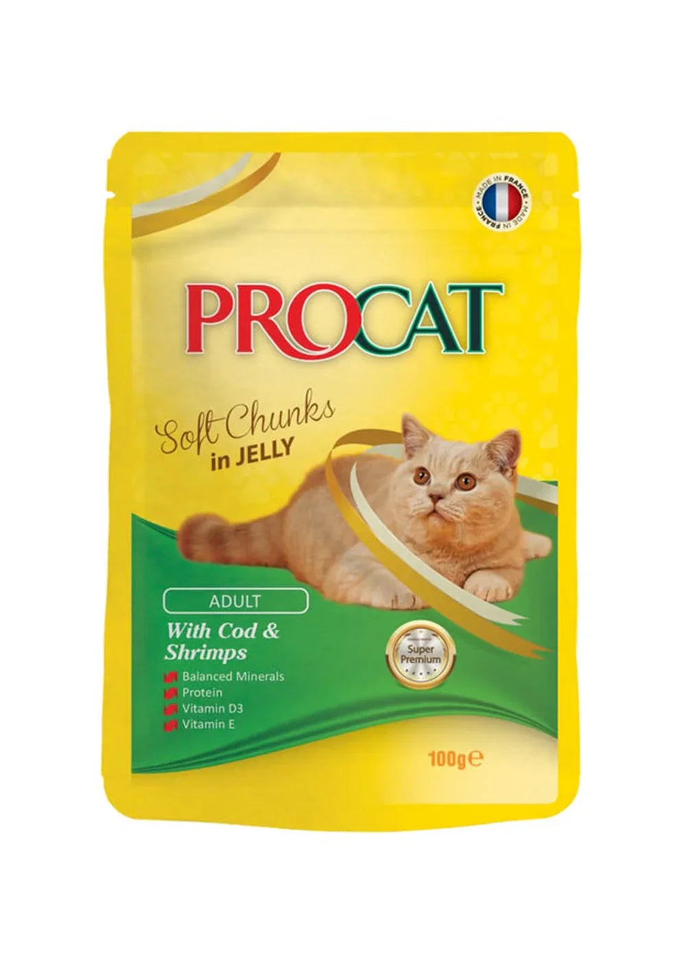 Pouch Pro Cat  Adult Cod & Shrimps 100g