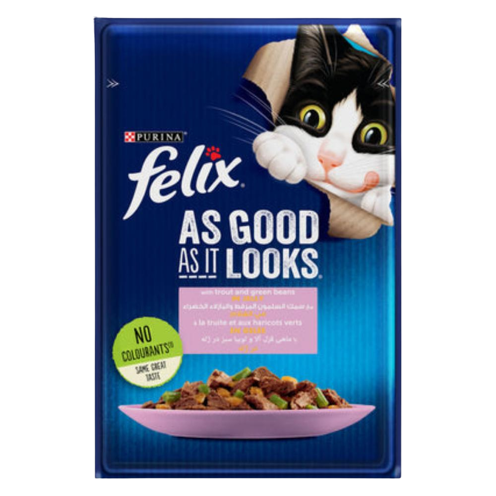 Pouch Felix Fish & Green Beans 85g